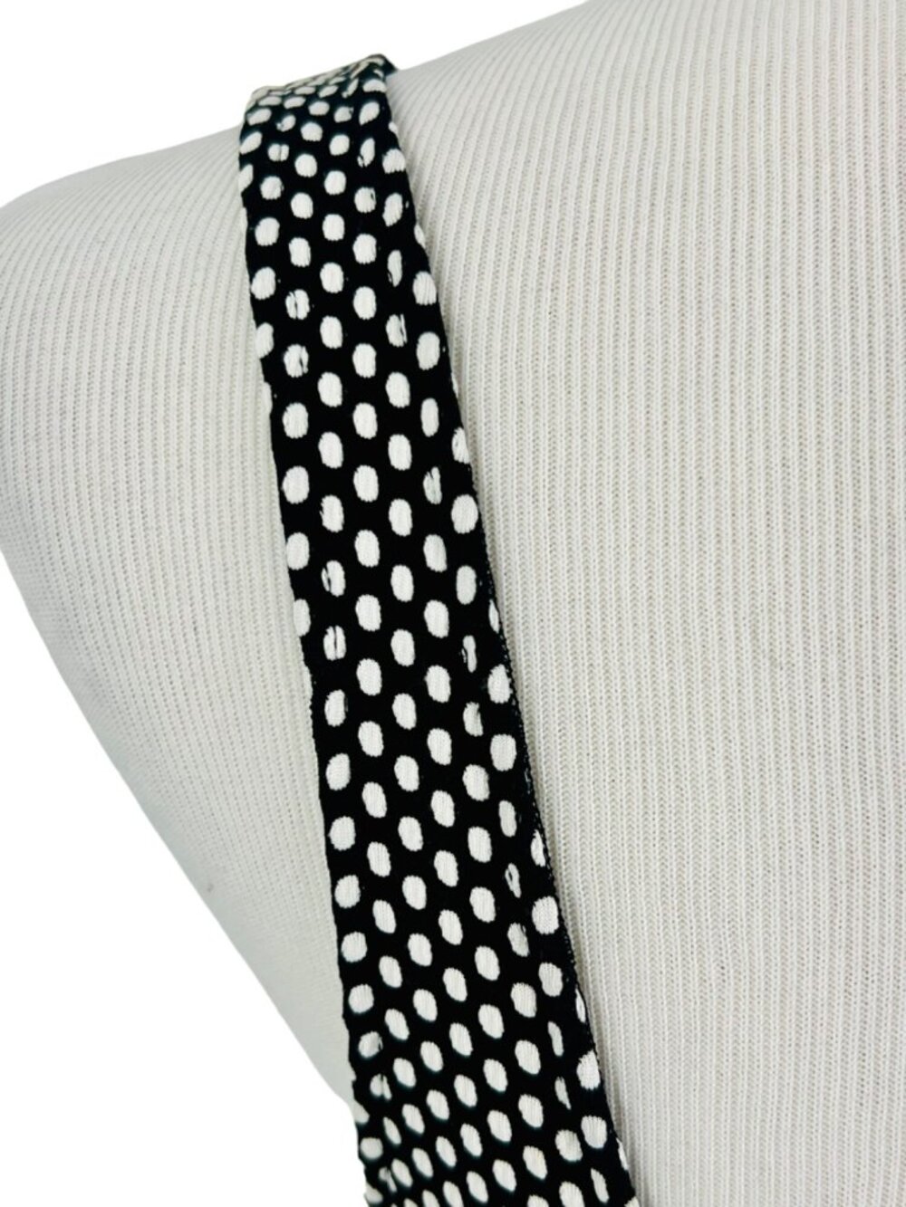 Free People Black White Polka Dot Bodycon Mini Dress L | Indie Sleaze Y2K Baddie - Picture 10 of 16